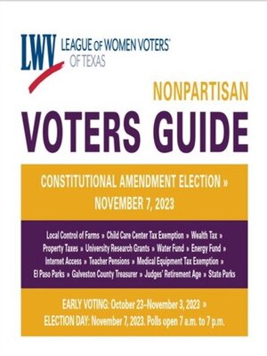 cover image of League of Women Voters Voter's Guide
